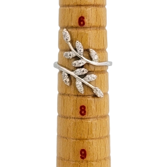 Montana Silversmiths Sacred Forest Sterling Silver CZ Crystal Wrap Ring One Size - Picture 7 of 11